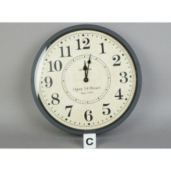 Horloge ronde style belle époque en métal Ø30 cm