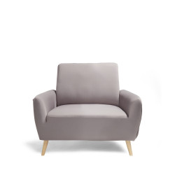 Protège fauteuil extensible uni gris 90 / 145 cm