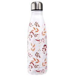Bouteille isotherme inox motif fleur rose 500 ml