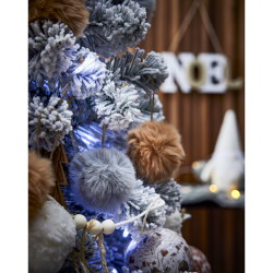Boule noel fourrure poe d6 camel