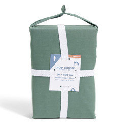 Drap housse cot perc 90x190cm