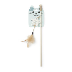 Jouet chat naturel bois+pap