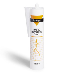 Mastic maçonnerie en acrylique blanc 280ml