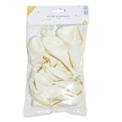 Ballon blanc en latex x 20