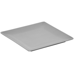 Assiette plate grise carrée