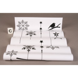 Décoration de fenêtre Noël flocons et branches